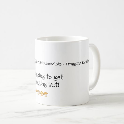 Kikker, paddenstoel, Mok met warme chocolade (Voorkant rechts)