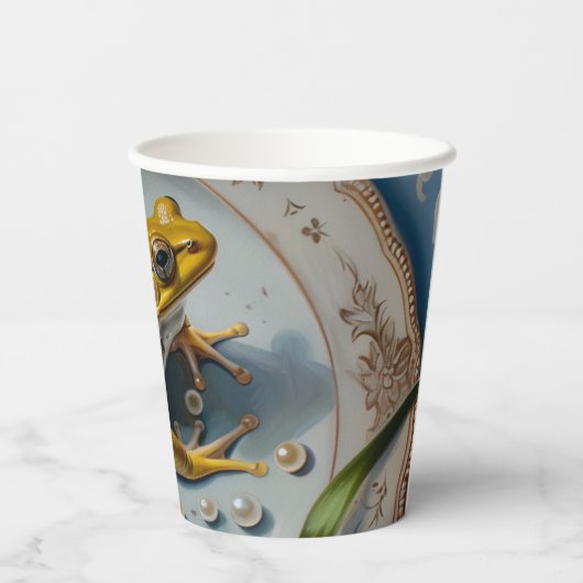 Kikker - Papieren kopjes Maat 236ml Papieren beker (Achterkant)