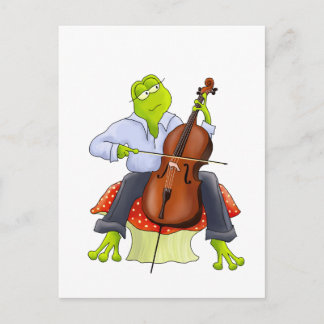 Kikker Plays Cello Briefkaart