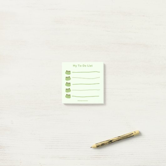 Kikker Post-it® Notes (Op bureau)