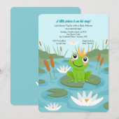 Kikker Prince Baby shower Uitnodiging (Voorkant / Achterkant)