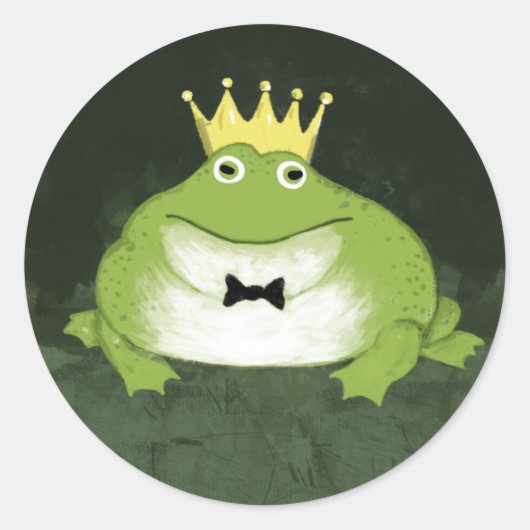Kikker Prince | Fairy Tale Wedding Ronde Sticker (Voorkant)