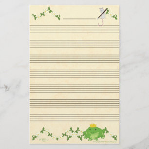 Kikker Prins & Muis Muziek Manuscript Paper Briefpapier