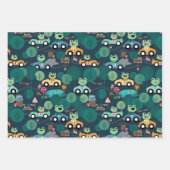 Kikker-rantsoenchauffeurs Kinder Inpakpapier Vel (Voorkant 3)