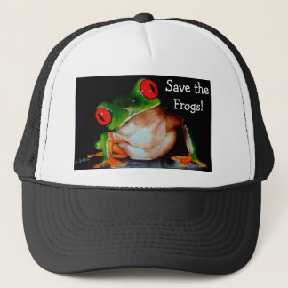 Kikker, red de kikkers. trucker pet