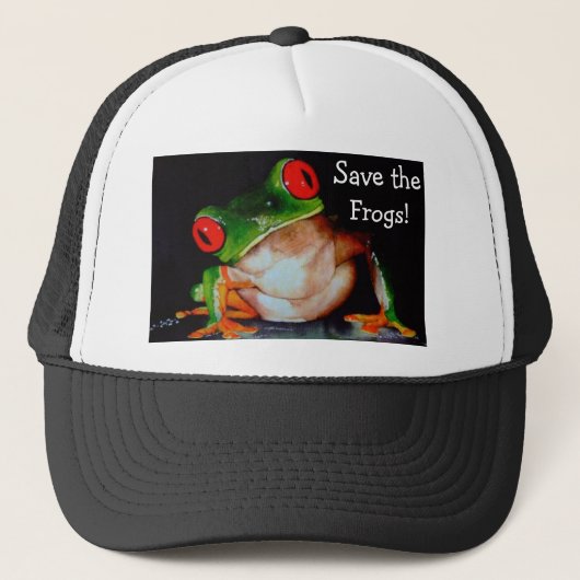 Kikker, red de kikkers. trucker pet (Voorkant)