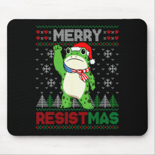 Kikker Retro Prettig Resistmas Grappig Politiek Le Muismat
