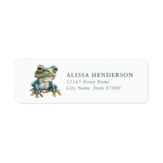 Kikker Return Address Labels (Voorkant)