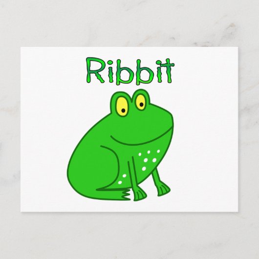 Kikker Ribbit Briefkaart (Voorkant)