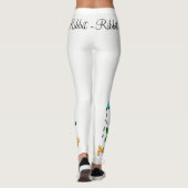 Kikker Ribbit paddenstoel Witte Leggings (Achterkant)