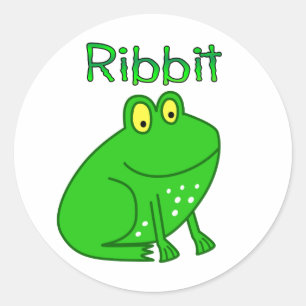 Kikker Ribbit Ronde Sticker