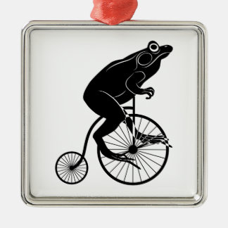 Kikker Riding Bike Metalen Ornament