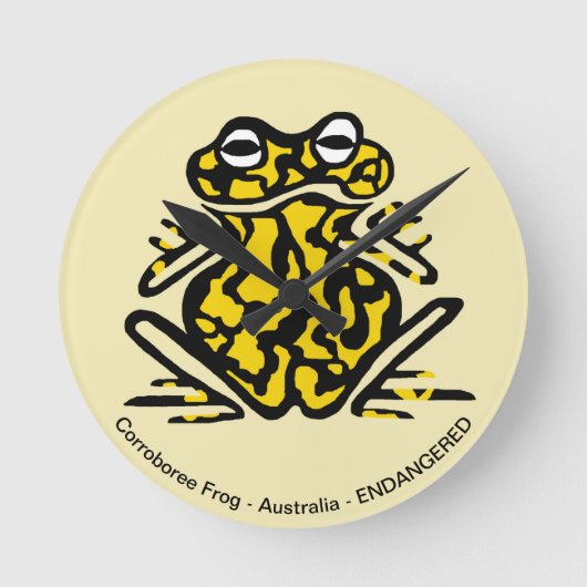 Kikker - ronde klok (Voorkant)