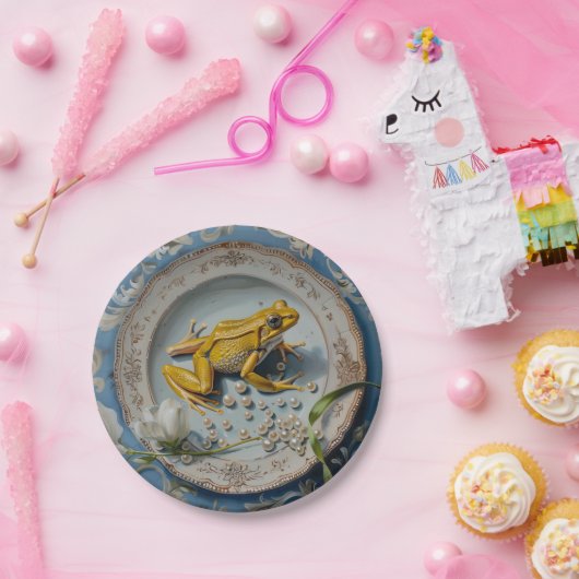 Kikker - Ronde papieren Borden Papieren Bordje (Feest)