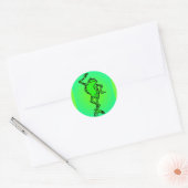 kikker ronde sticker (Envelop)