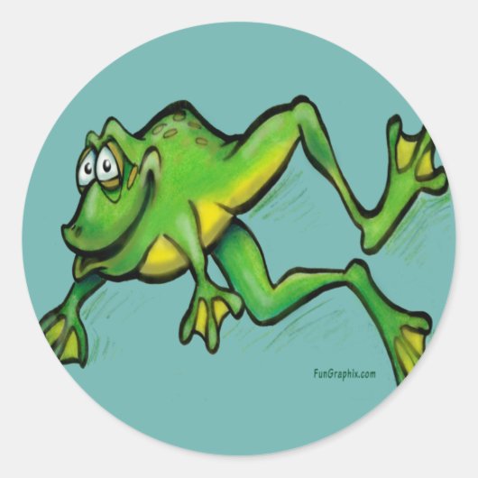 Kikker Ronde Sticker (Voorkant)