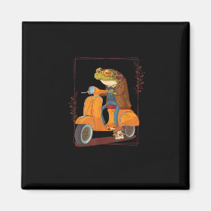 Kikker Scooter Paddenstoel Goblincore Academie Magneet