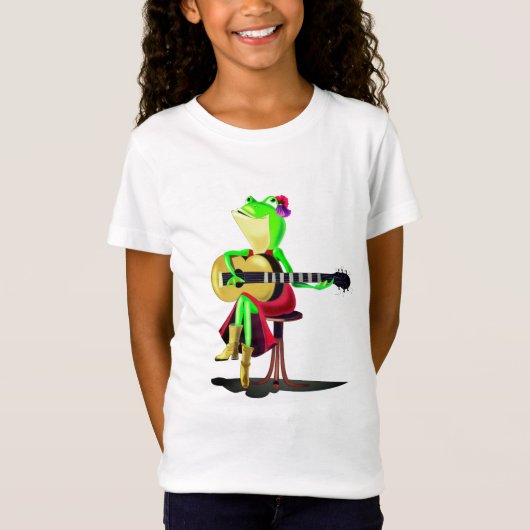 Kikker spelen gitaar Kind T-shirt (Voorkant)
