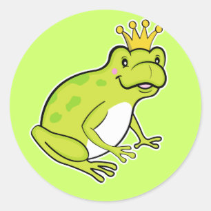 Kikker-sticker Ronde Sticker