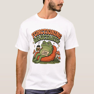 Kikker T-Shirt | Grappige Uitgeputheid Humor Retro