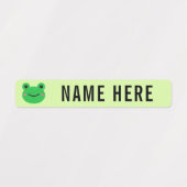 Kikker terug naar schoolnaam waterdichte labels st (Design 2)