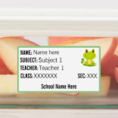 Kikker Thema Leraar Naam Onderwerp Terug naar scho Labels (Aangebracht)
