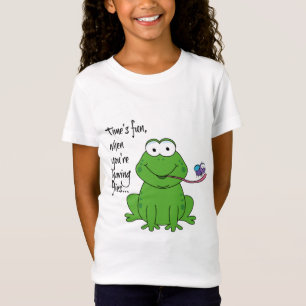 Kikker; Tijd is leuk als je vliegen hebt... T-shirt