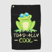 Kikker Toadally Cool Golfhanddoek (Voorkant)