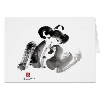 Kikker, traditioneel Sumi-e Ink Painting