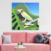 Kikker van de klimboom canvas afdruk (Insitu (Woonkamer))