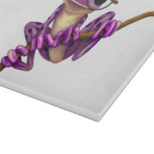 Kikker van de Paarse kikker met oogbril op wit Snijplank (Hoek)