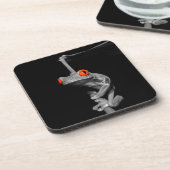 Kikker van de rode oogboom bier onderzetter (Linkerzijde)