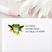 Kikker van de rode oogboom etiket (Insitu)