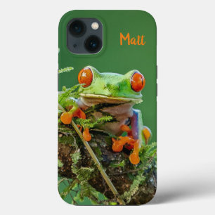 Kikker van de Rode Oogboom op maat op een tak iPhone 13 Hoesje