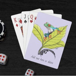 Kikker van de rode oogboom pokerkaarten