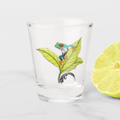 Kikker van de rode oogboom shot glas (Voorkant)