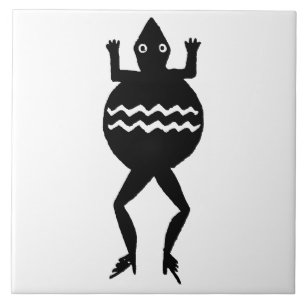 Kikker van de Zuidwestelijke Kunstoude Mimbres Pot Tegeltje