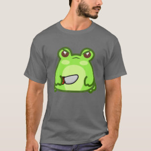 Kikker van Kawaii met Knife Cute Kawaii Froggy T-shirt