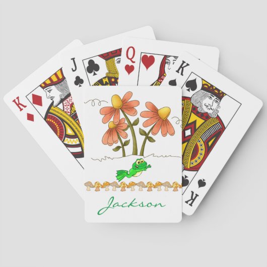 Kikker van paddenstoel pokerkaarten (Achterkant)
