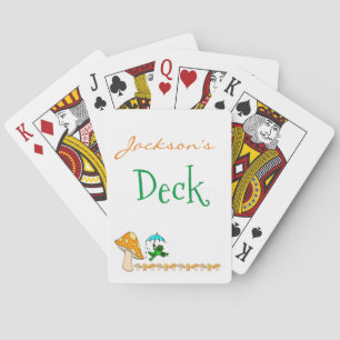 Kikker van paddenstoel pokerkaarten