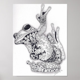 Kikker van volledige grootte poster