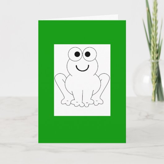 Kikker Verjaardag Kaart (Voorkant)
