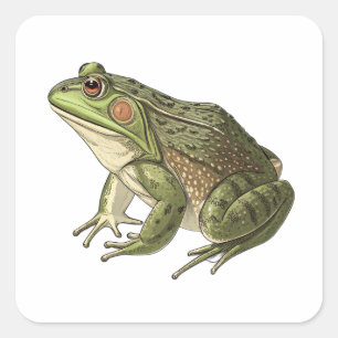 Kikker Vierkante Sticker