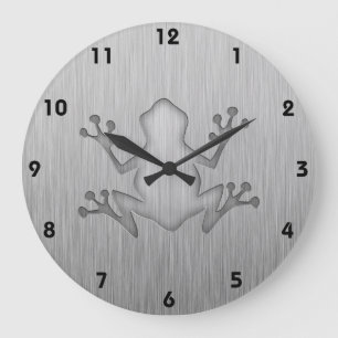 Kikker voor geborsteld metaal grote klok