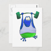 Kikker voor gewichtheffen briefkaart (Voorkant / Achterkant)