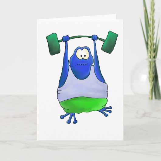 Kikker voor gewichtheffen kaart (Voorkant)