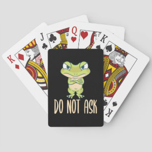 Kikker vraagt het niet pokerkaarten