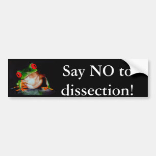 Kikker, zeg nee tegen versnijding! bumpersticker