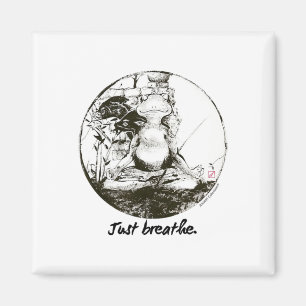 Kikker Zen Yoga Alleen Ademhaling Meditatie Kunst Magneet