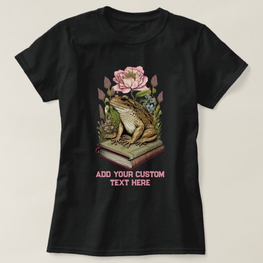 Kikkerboek Wildbloembos Toad Frog Lover T-shirt (Design voorkant)